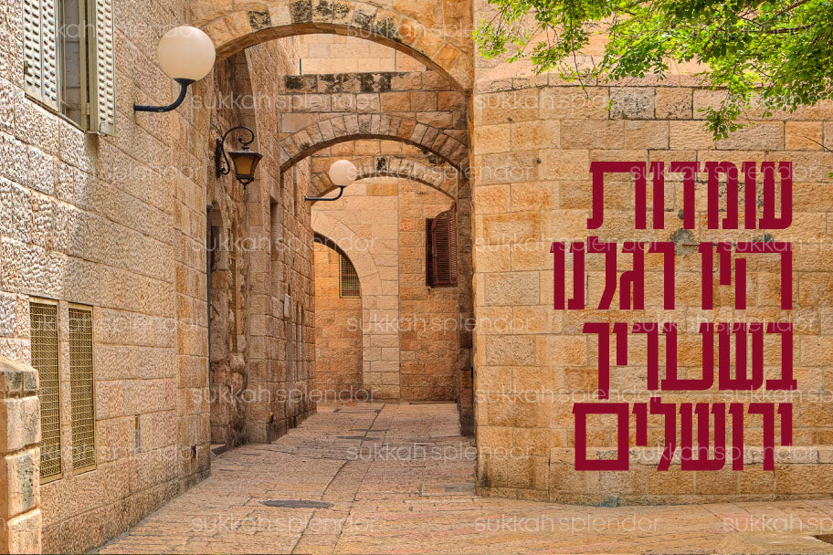 Jerusalem Street with Words